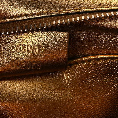 Gucci Metallic Python Malika Clutch Gold 8 of 10