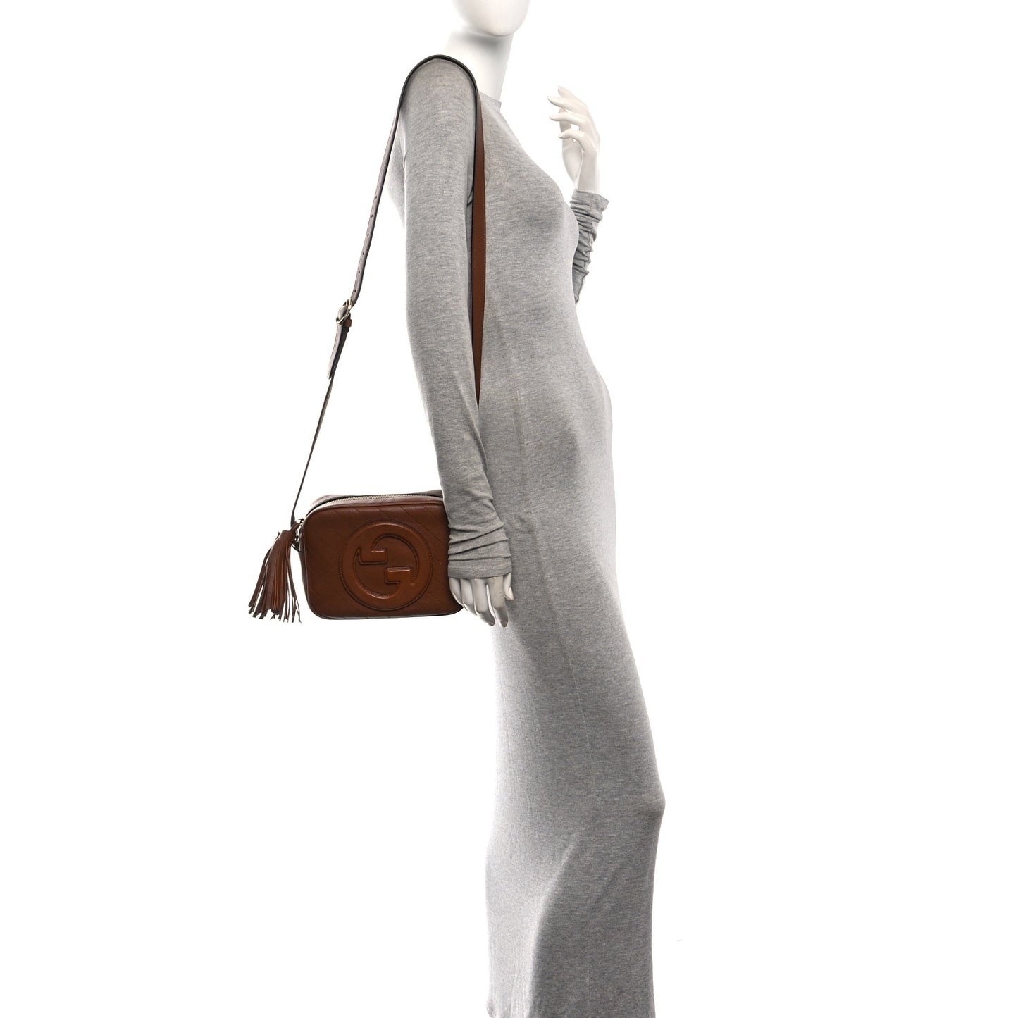 Sakai Be Green Calfskin Diagonal Stitched Small Blondie Shoulder Bag Cuir