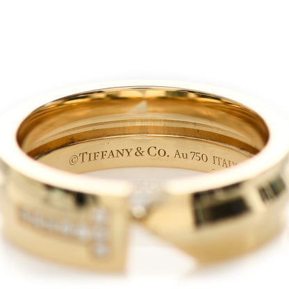 Tiffany 18K Yellow Gold Diamond Modern Keys Ring 49 5 3 of 4