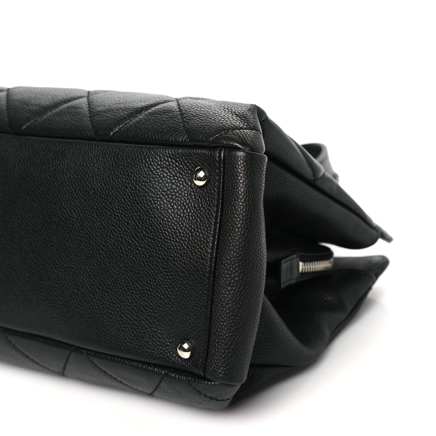 Soft Caviar Quilted CC Timeless Tote Black