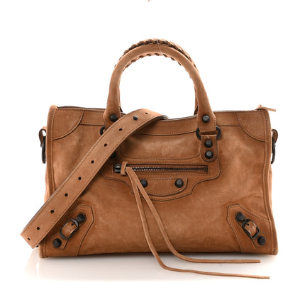 Balenciaga Waxed Suede Calfskin Classic Hardware Small Le City Camel 1 of 9