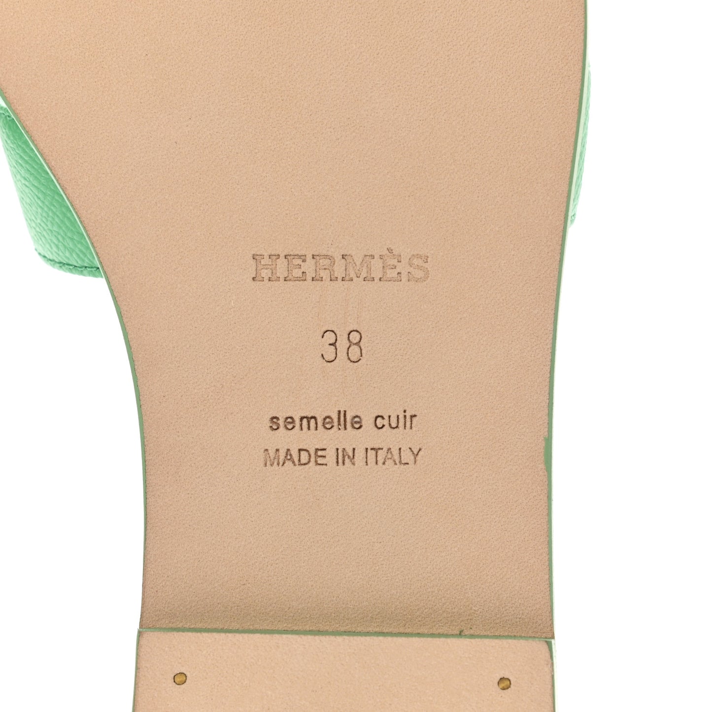 Epsom Oran Sandals 38 Vert Pomme