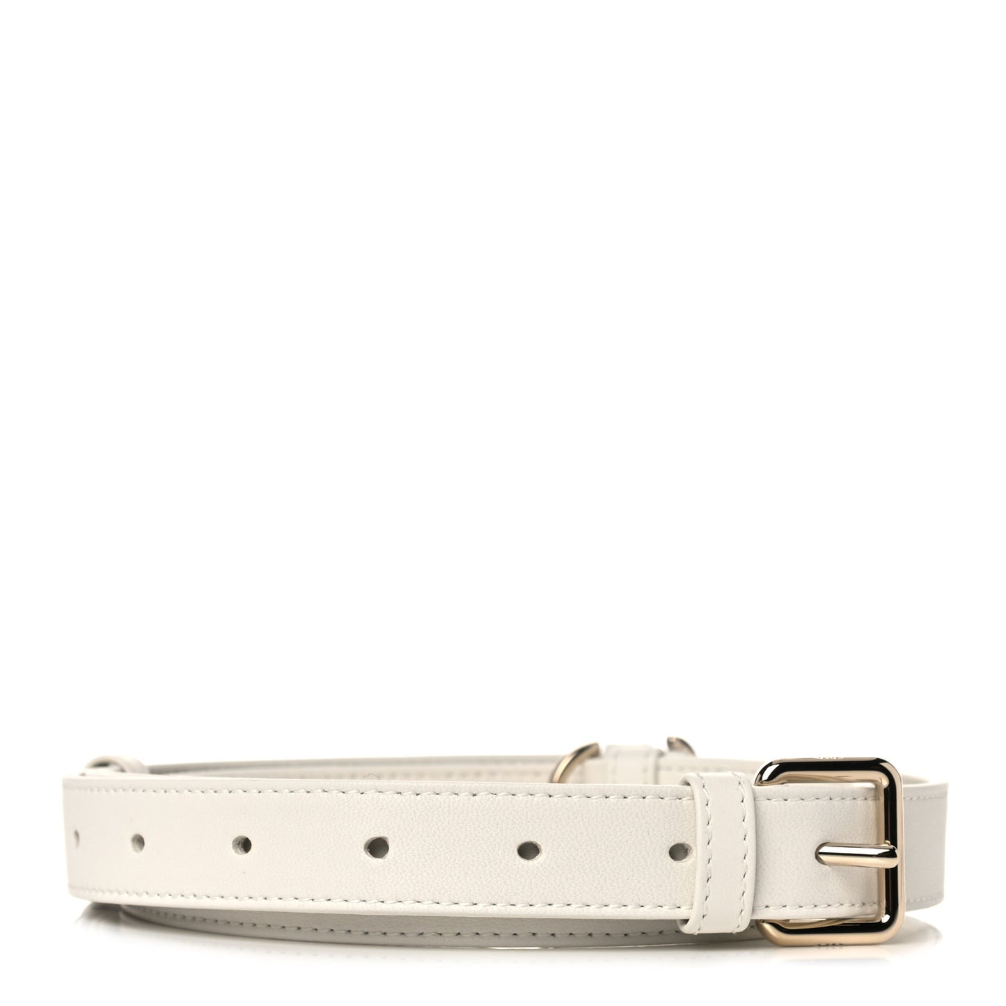 Lambskin Lady Dior Adjustable Shoulder Strap White