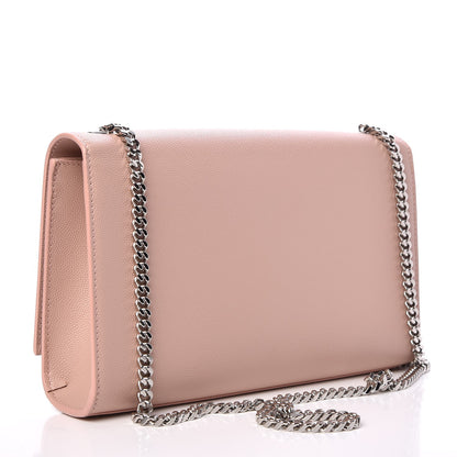 Saint Laurent Grain De Poudre Medium Classic Monogram Kate Tassel Satchel Pale Blush 3 of 7