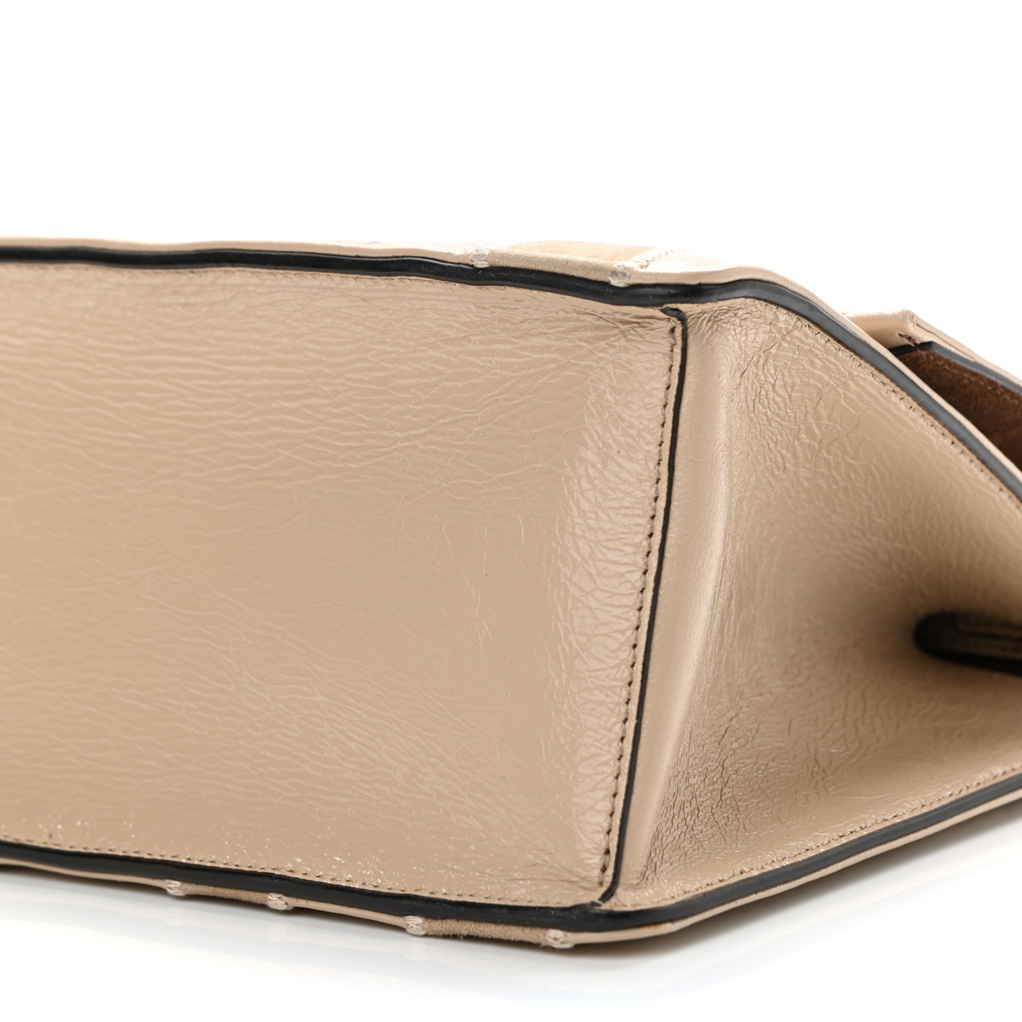 Agnello Old Shine Chamois F is Fendi Embossed Kan U Shoulder Bag Amido Nude