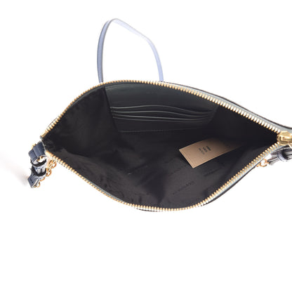 Burberry Haymarket Check Peyton Crossbody Clutch Bag Eucalyptus 5 of 10