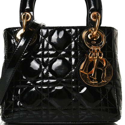 Christian Dior Patent Cannage Mini Lady Dior Black 8 of 17