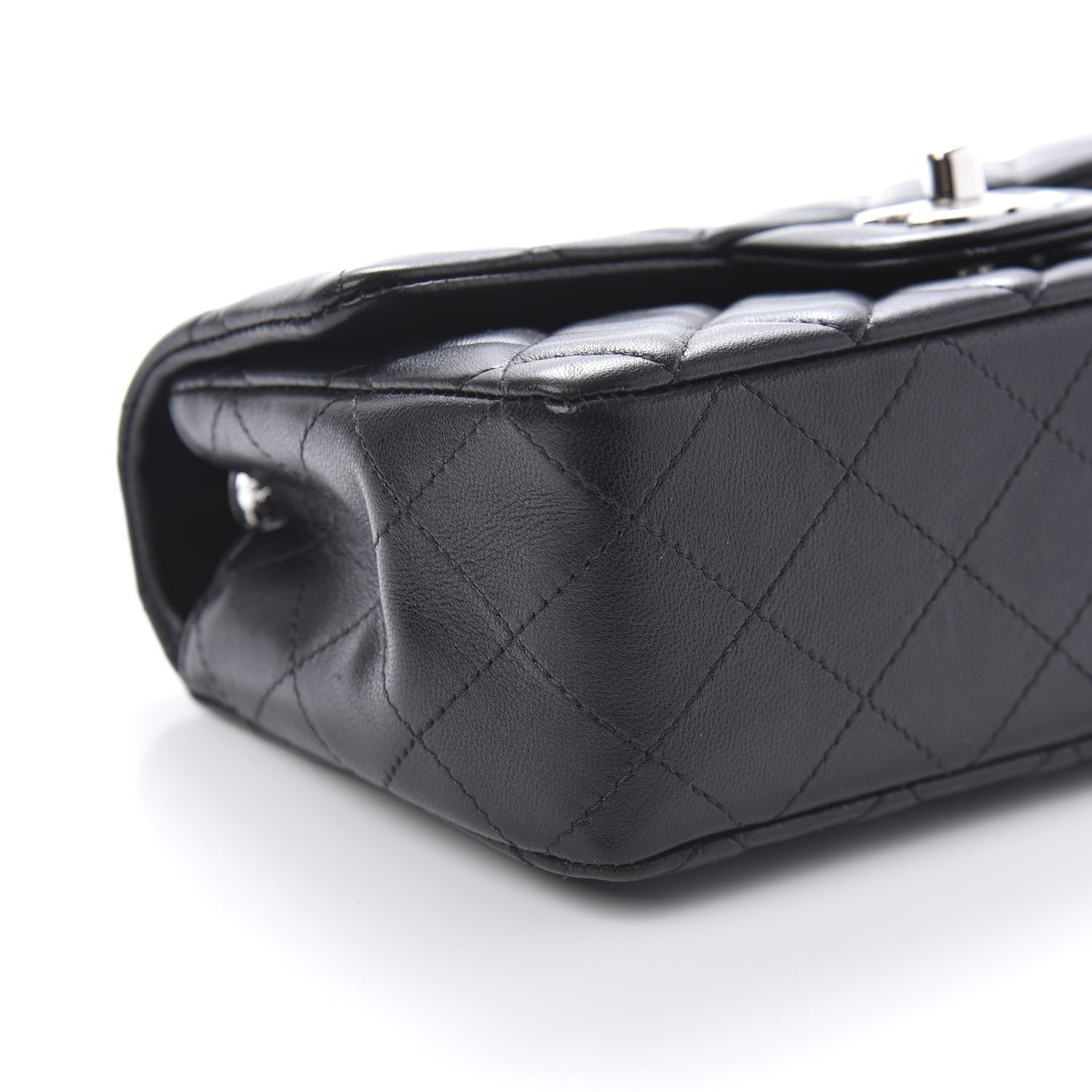 Chanel Lambskin Quilted Mini Rectangular Flap Black 6 of 11