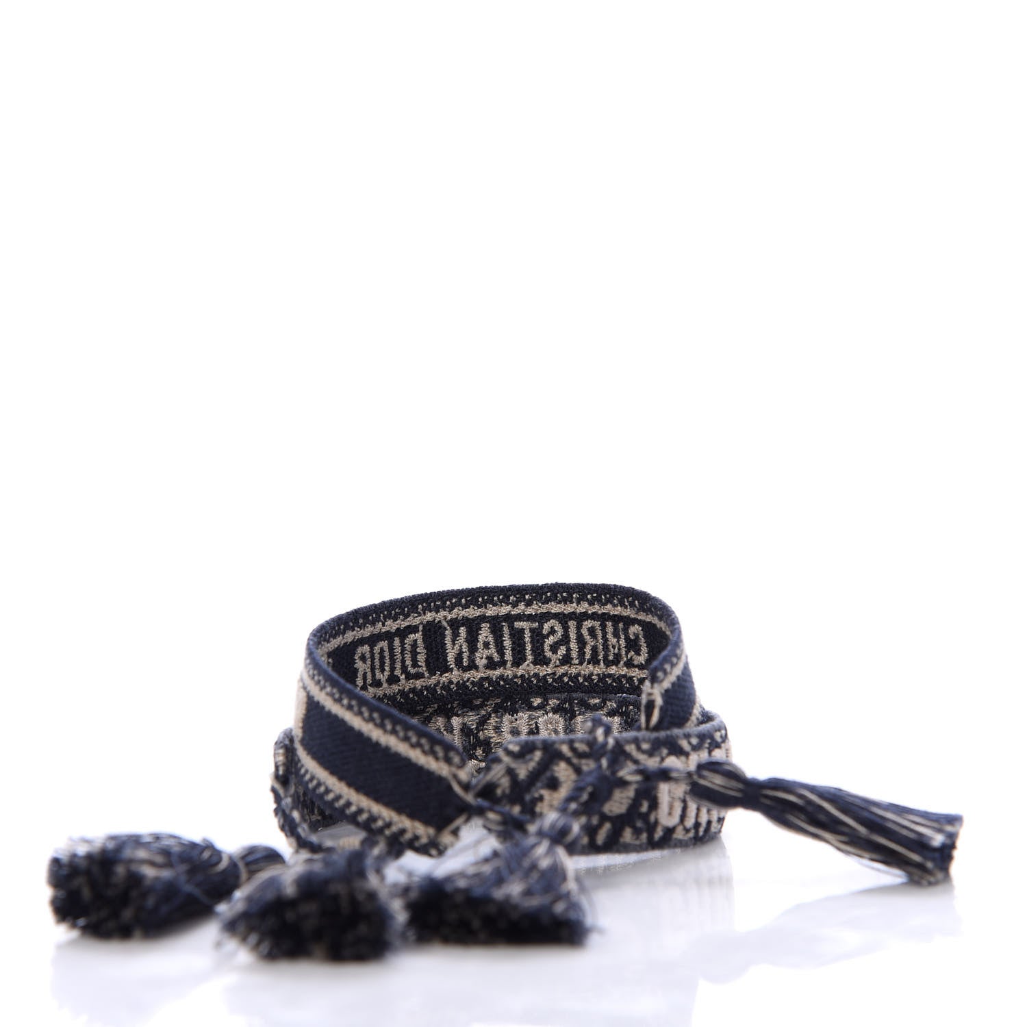 Christian Dior Woven Cotton J'Adior Friendship Bracelet Set Navy 3 of 4
