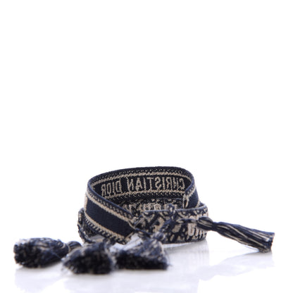 Christian Dior Woven Cotton J'Adior Friendship Bracelet Set Navy 3 of 4