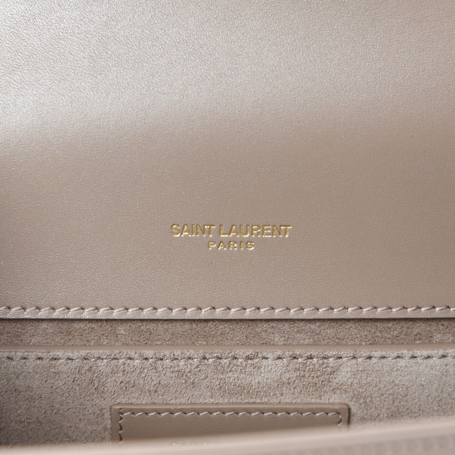 Saint Laurent Smooth Calfskin Small Classic Monogram Kate Tassel Satchel Dark Beige 9 of 12