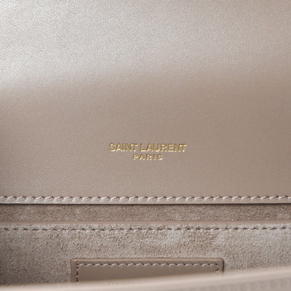 Saint Laurent Smooth Calfskin Small Classic Monogram Kate Tassel Satchel Dark Beige 9 of 12