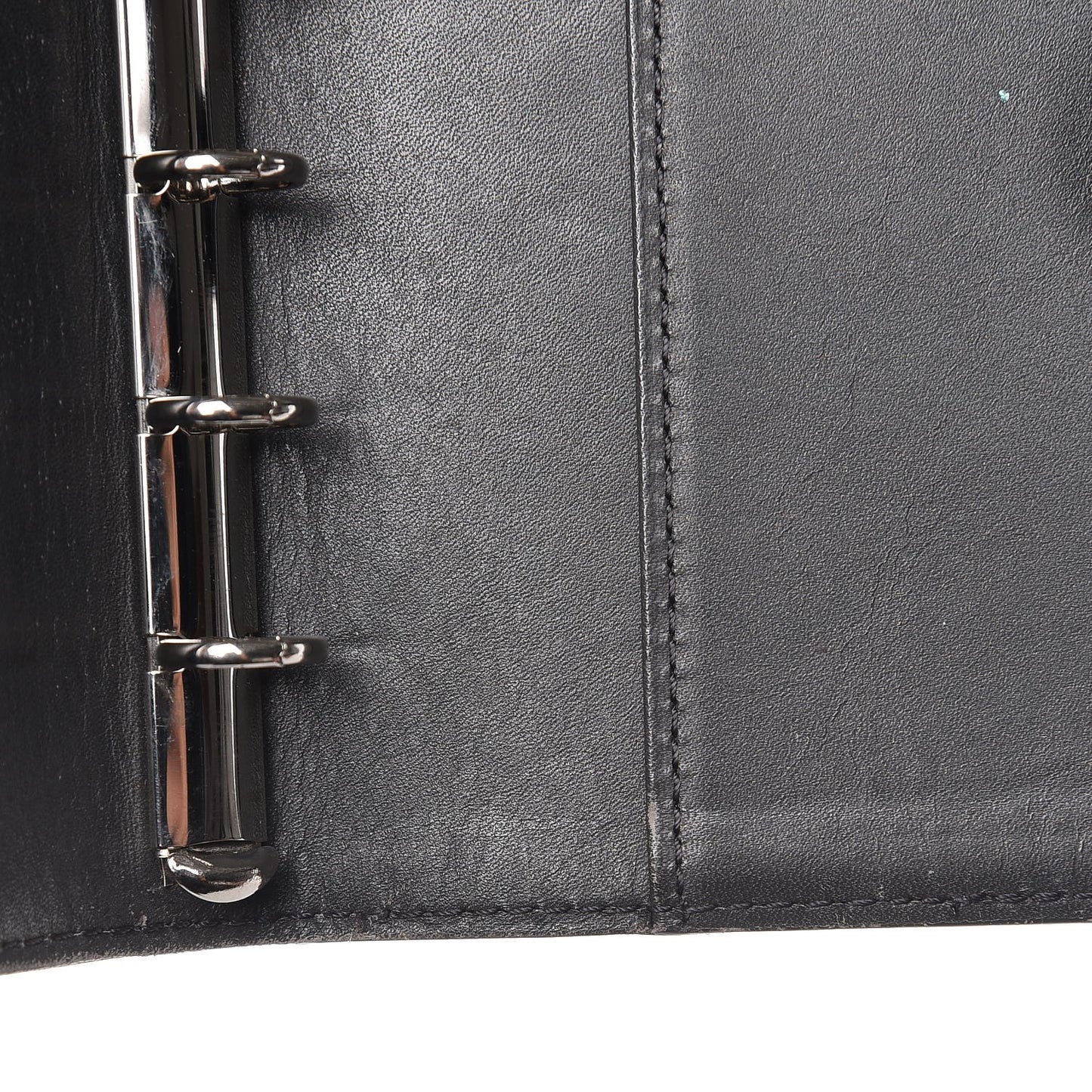 Mat Monogram Small Ring Agenda Cover Black