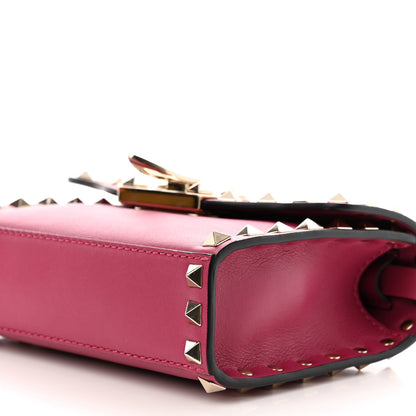 Valentino Garavani Vitello Mini Rockstud Flip Lock Crossbody Bag Deep Cyclamin 9 of 11