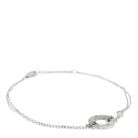 18K White Gold Diamond LOVE Bracelet