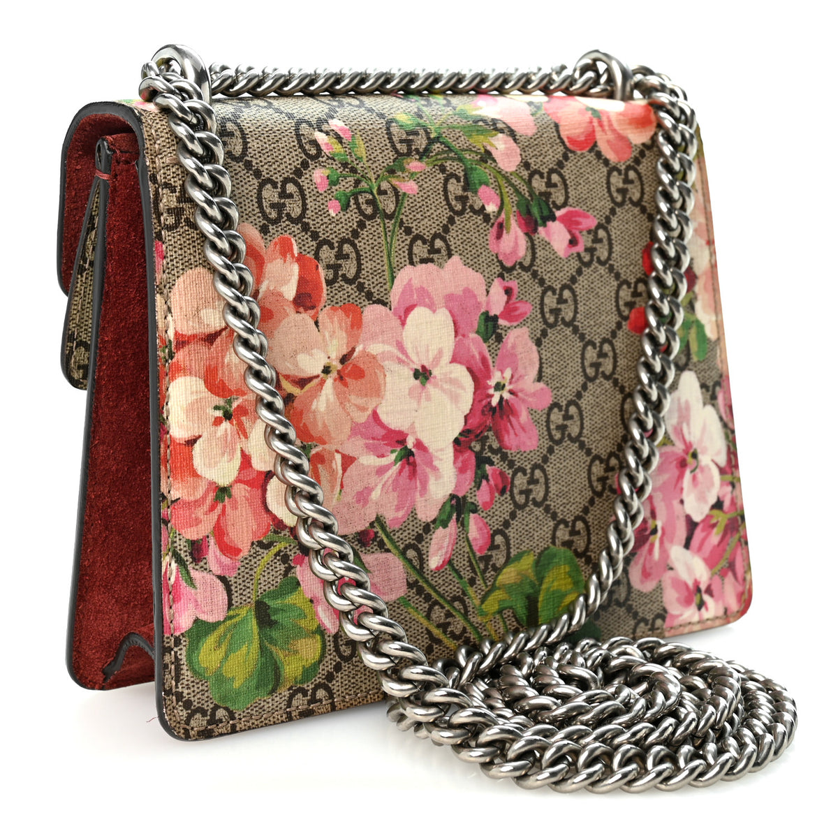 GG Supreme Monogram Blooms Mini Dionysus Shoulder Bag Beige Multicolor Dry Rose