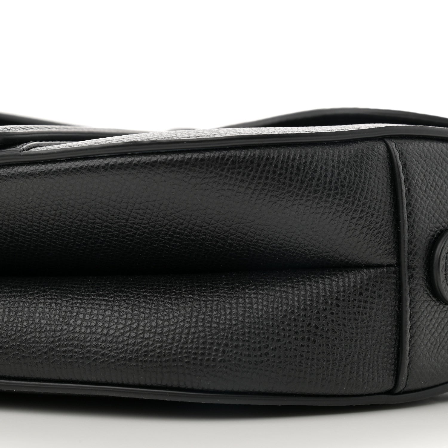 Christian Dior Grained Calfskin Saddle Bag Black 10 of 11
