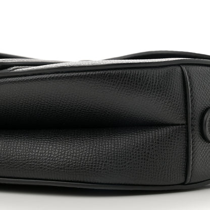Christian Dior Grained Calfskin Saddle Bag Black 10 of 11