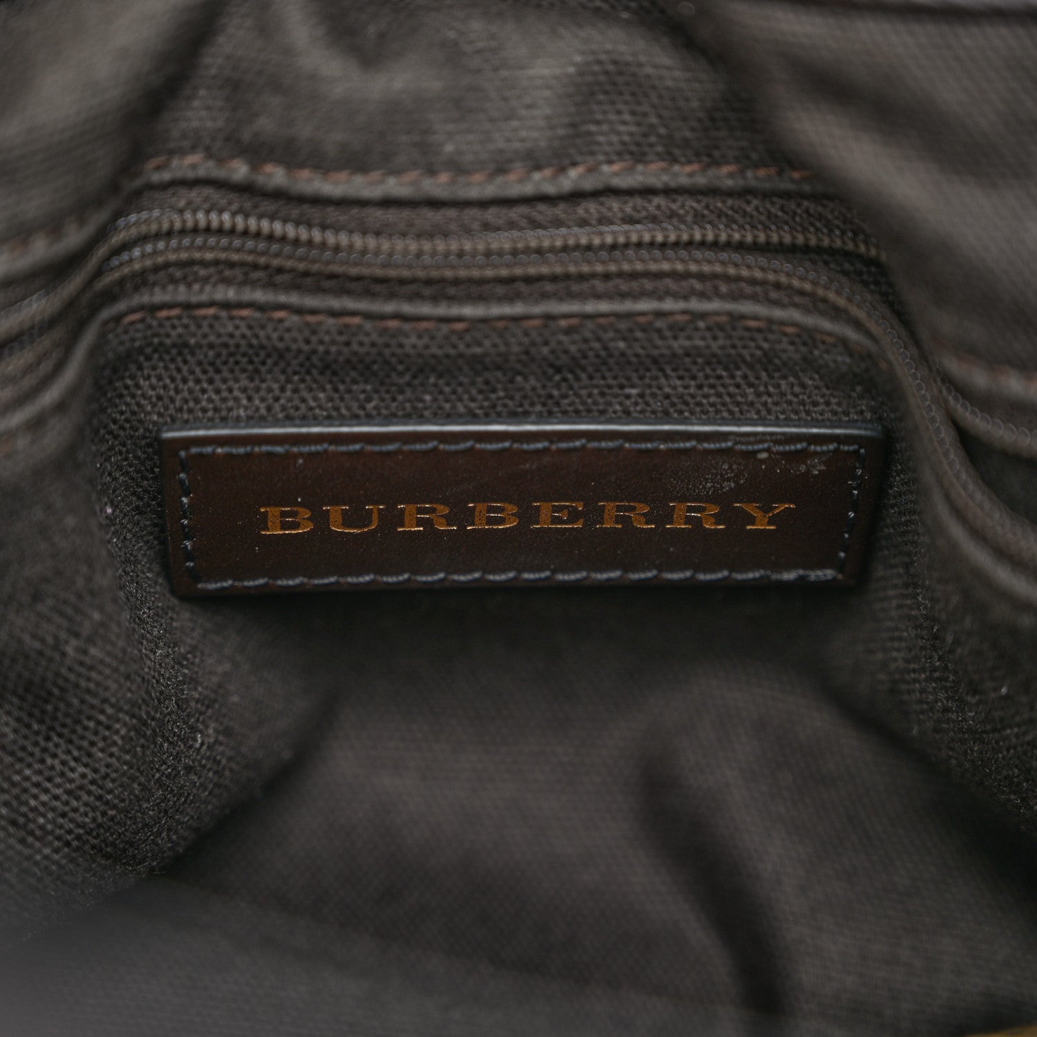 Burberry Haymarket Check Medium Golderton Tote Chocolate 7 of 11