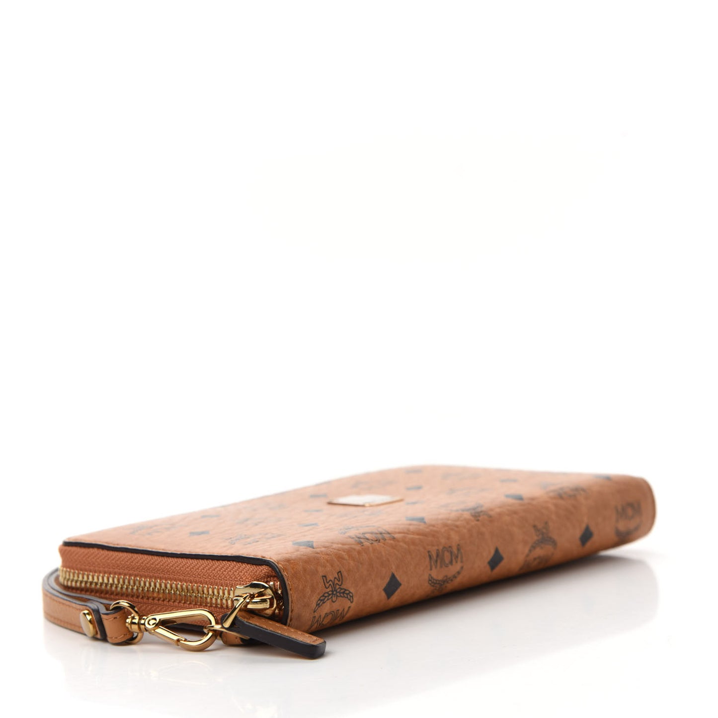 Visetos Large Zip Around Wallet Cognac