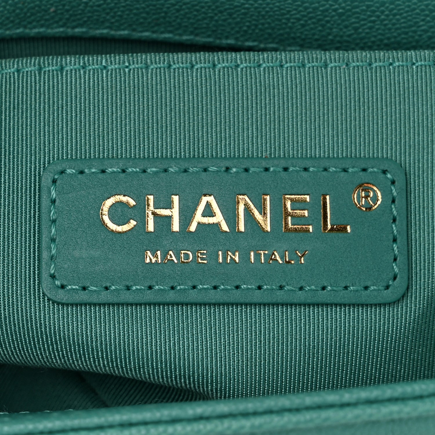 Chanel Caviar Chevron Quilted Small Boy Flap Green 6 of 12