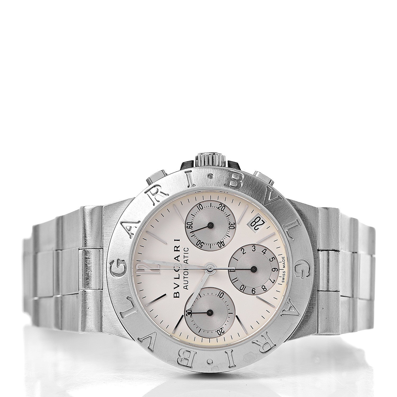 Bulgari Stainless Steel 35mm Diagono Chronograph Automatic Watch 3 of 10