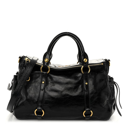 Miu Miu Vitello Lux Medium Bow Bag Black 1 of 9