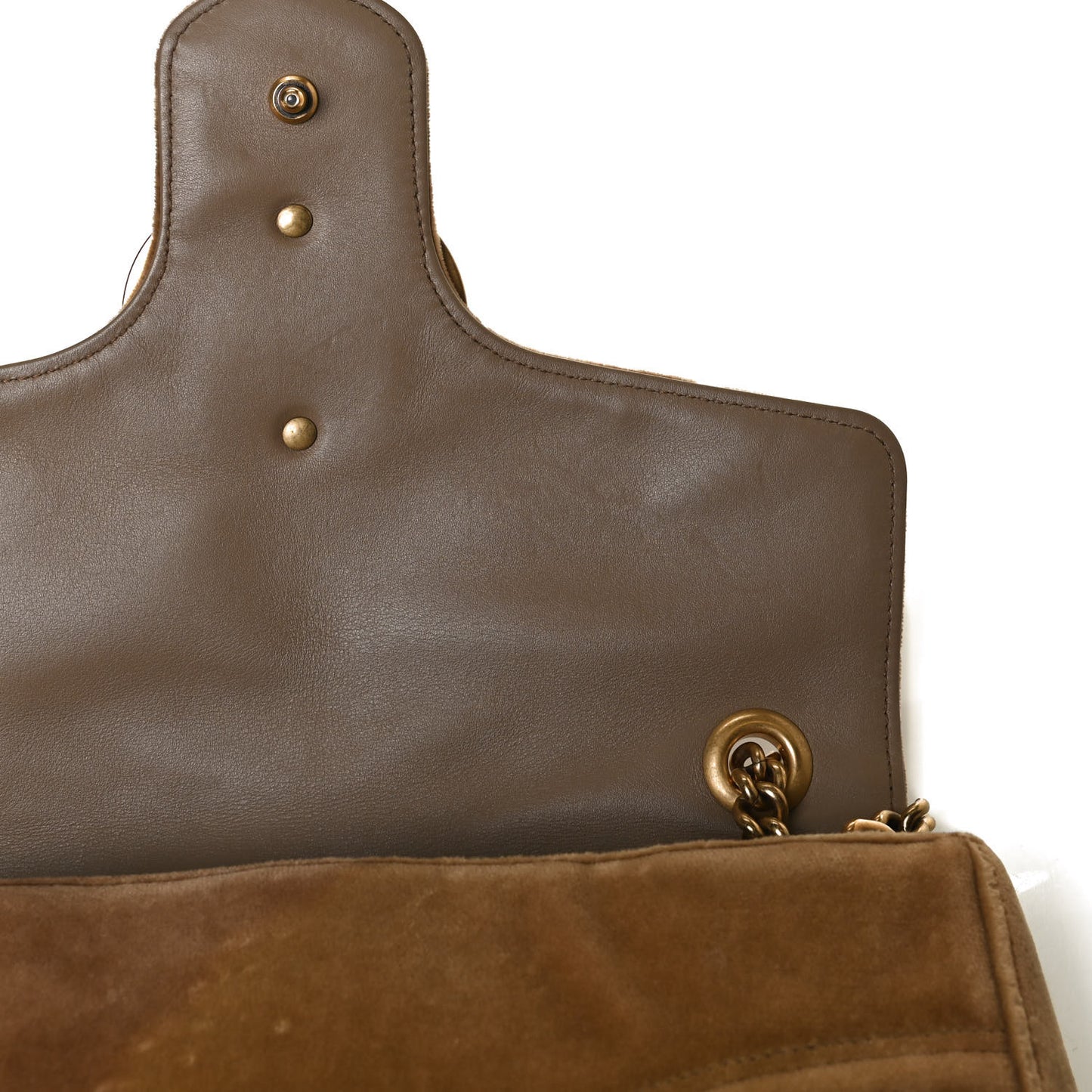 Velvet Matelasse Medium GG Marmont Shoulder Bag Taupe