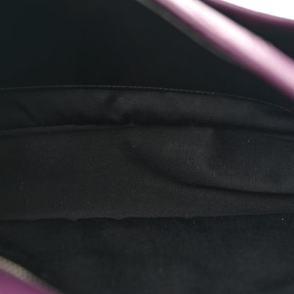 Saint Laurent Crinkled Calfskin Matelasse Monogram Medium Niki Chain Satchel Plum 5 of 10