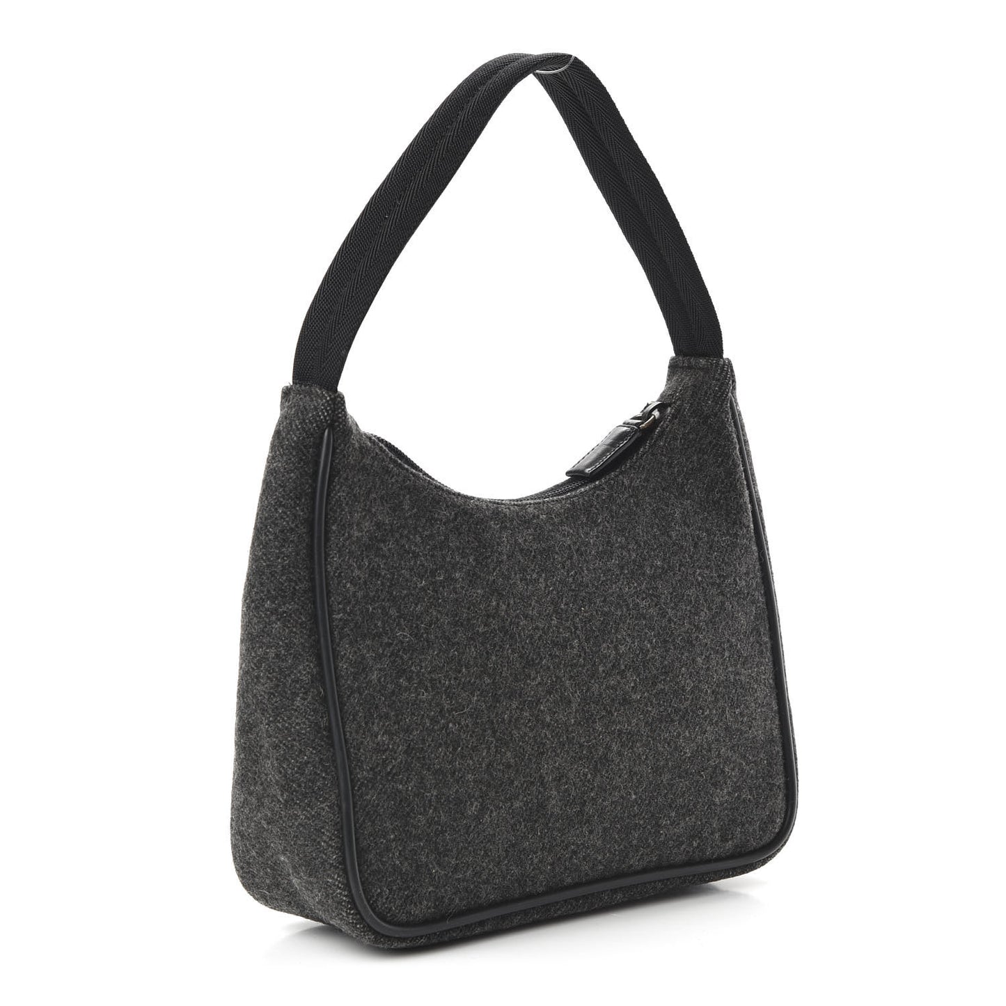 Wool Sport Shoulder Bag Dark Grey