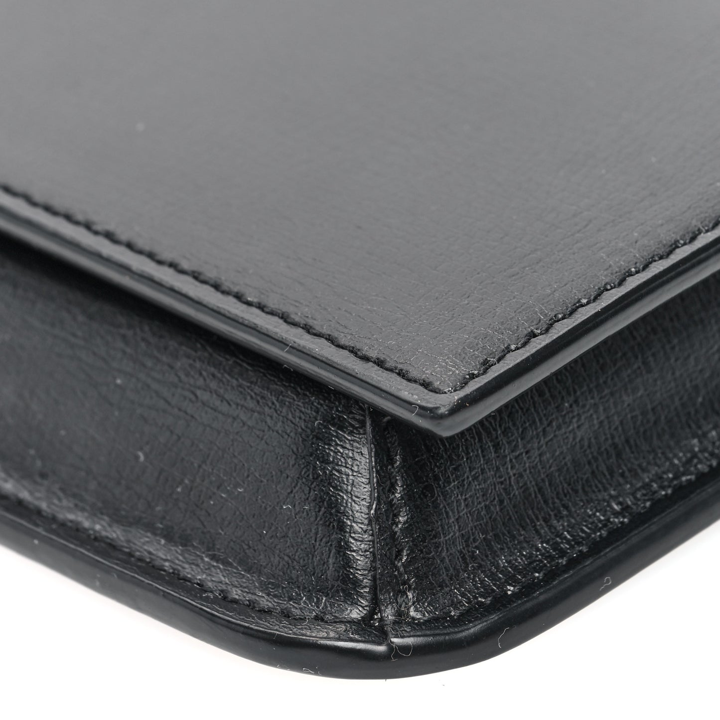 Smooth Calfskin Monogram Phone Holder Crossbody Black