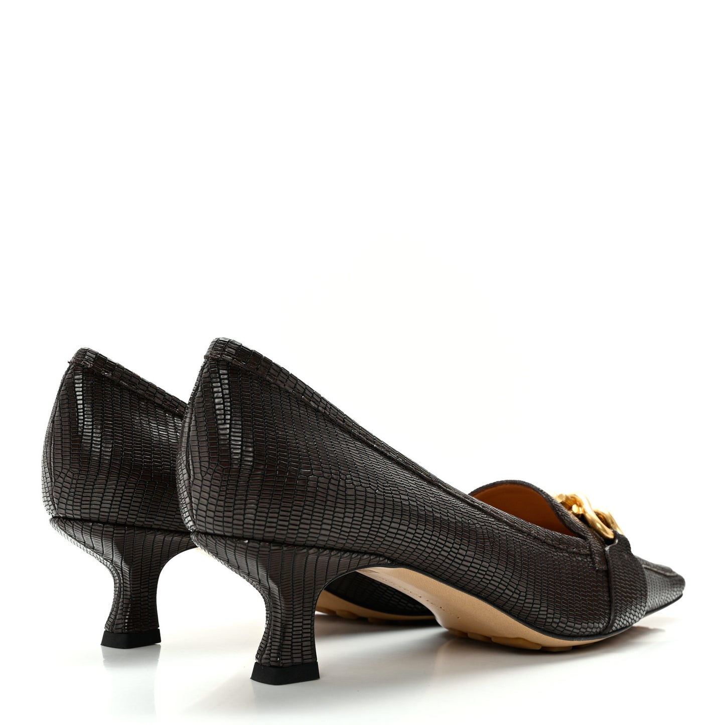 Embossed Madame Pumps 40 Brown