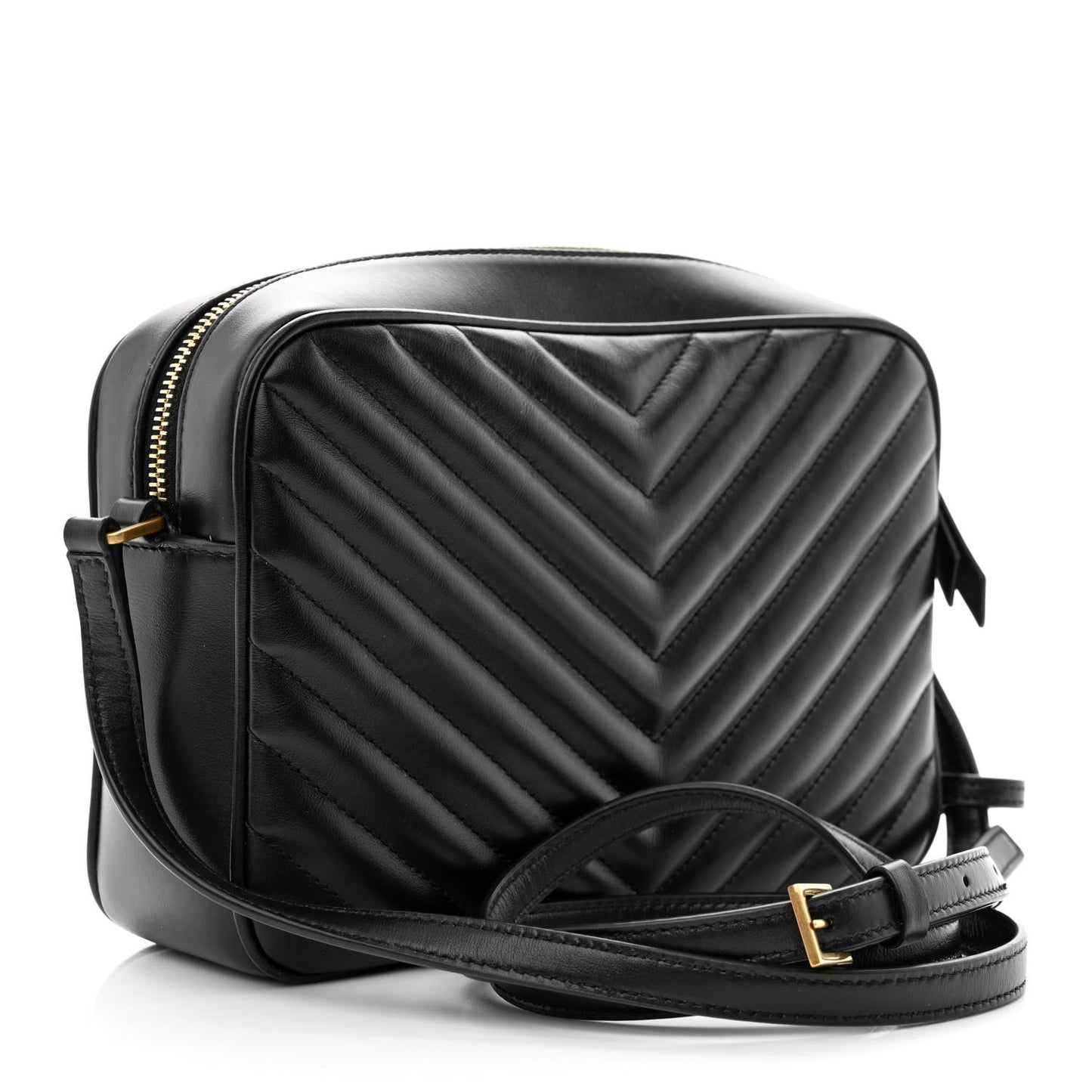 Calfskin Matelasse Monogram Lou Camera Bag Black