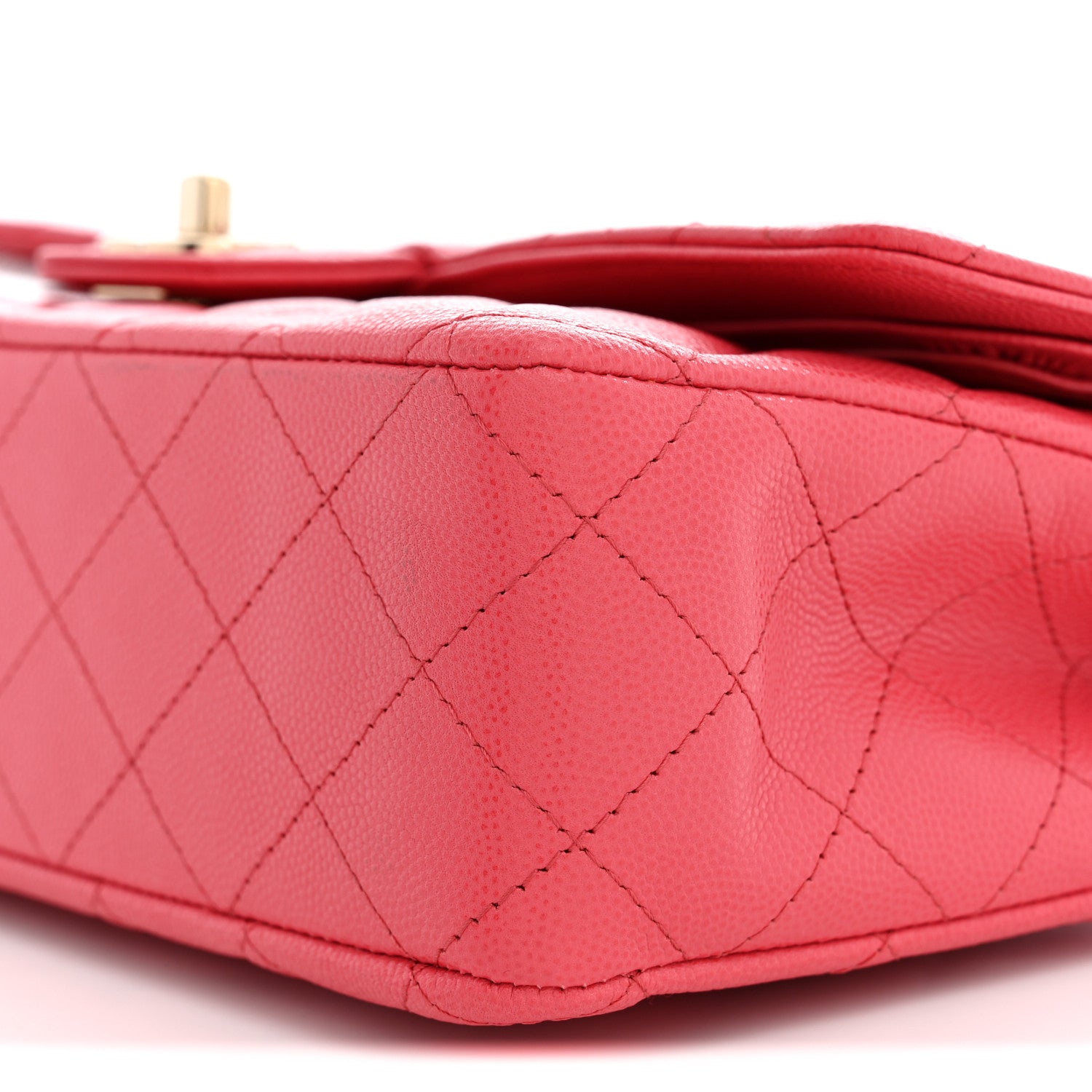 Chanel Caviar Quilted Medium Double Flap Dark Pink 10 of 11
