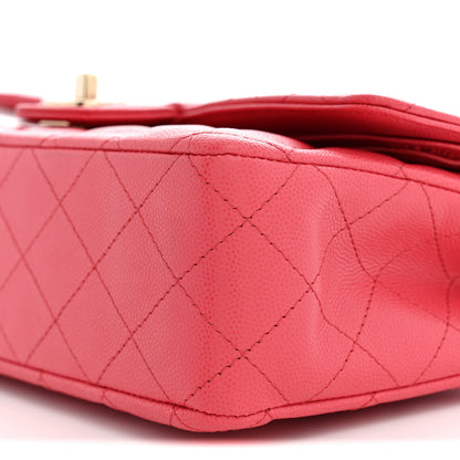 Chanel Caviar Quilted Medium Double Flap Dark Pink 10 of 11