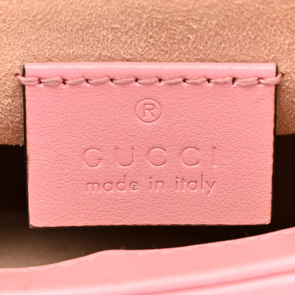 Gucci Calfskin Matelasse Mini GG Marmont Top Handle Shoulder Bag Wild Rose 6 of 14