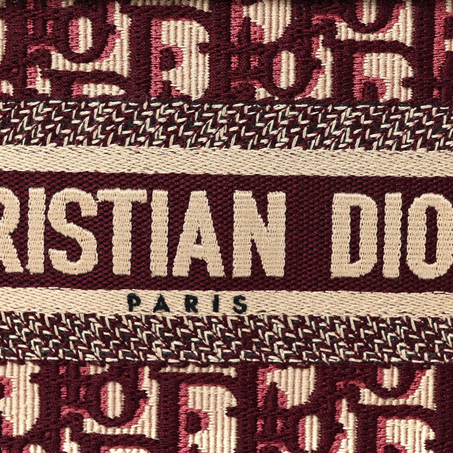 Christian Dior Oblique Mini Book Tote Burgundy Multicolor 6 of 9