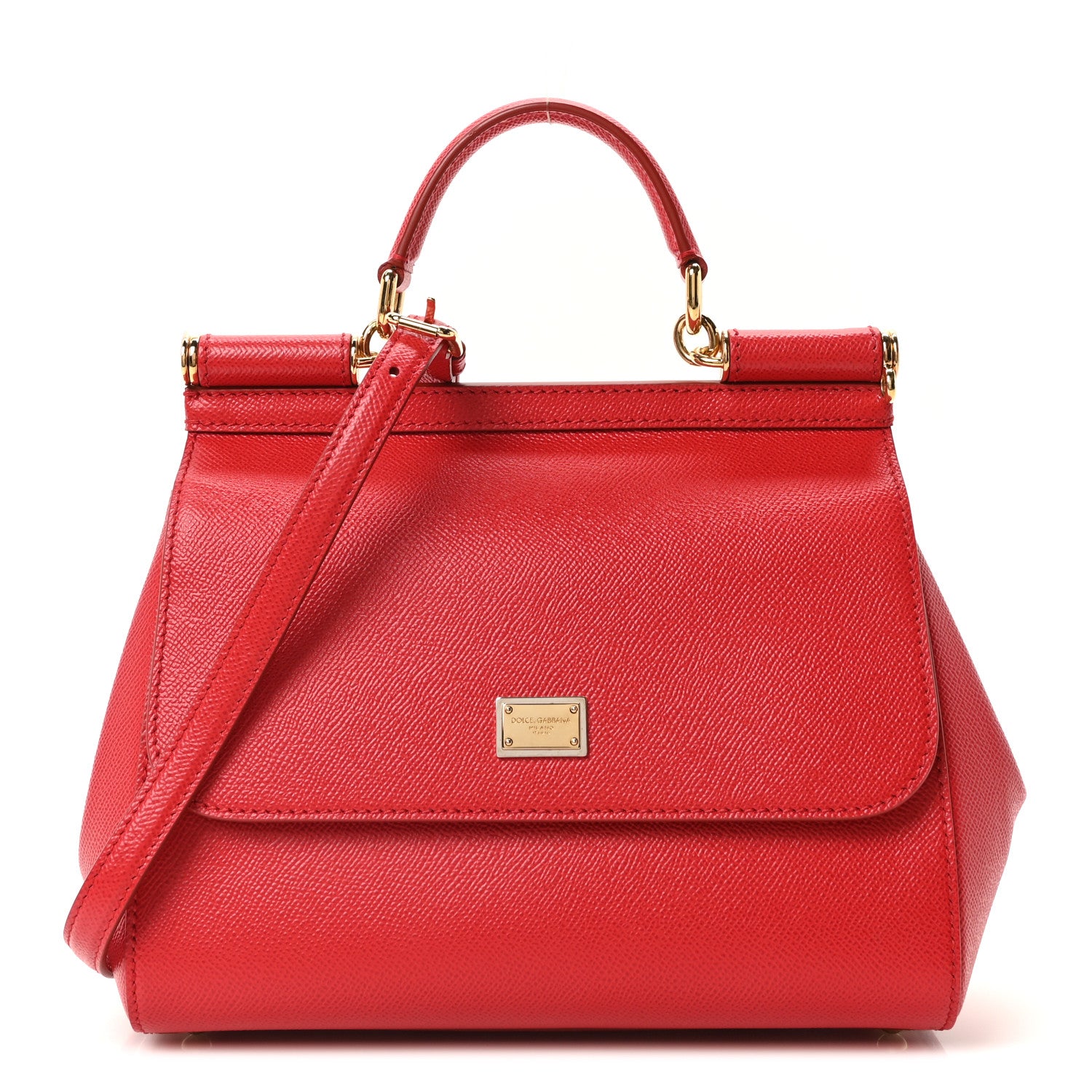Dolce & Gabbana Dauphine Medium Miss Sicily Satchel Rosso 1 of 9