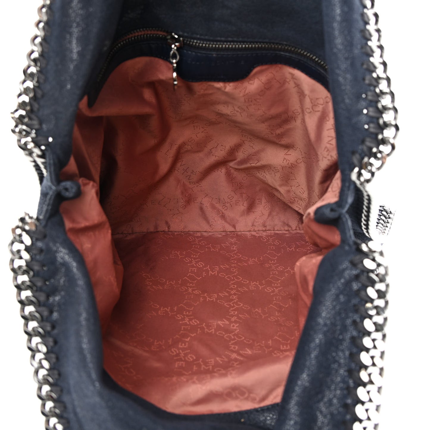 Shaggy Deer Falabella Fold Over Tote Navy