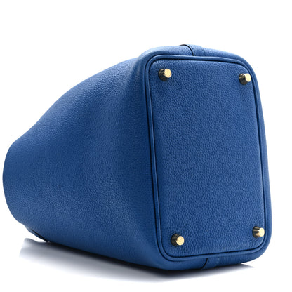 Hermes Taurillon Clemence Picotin Lock 18 PM Bleu Royal 6 of 7