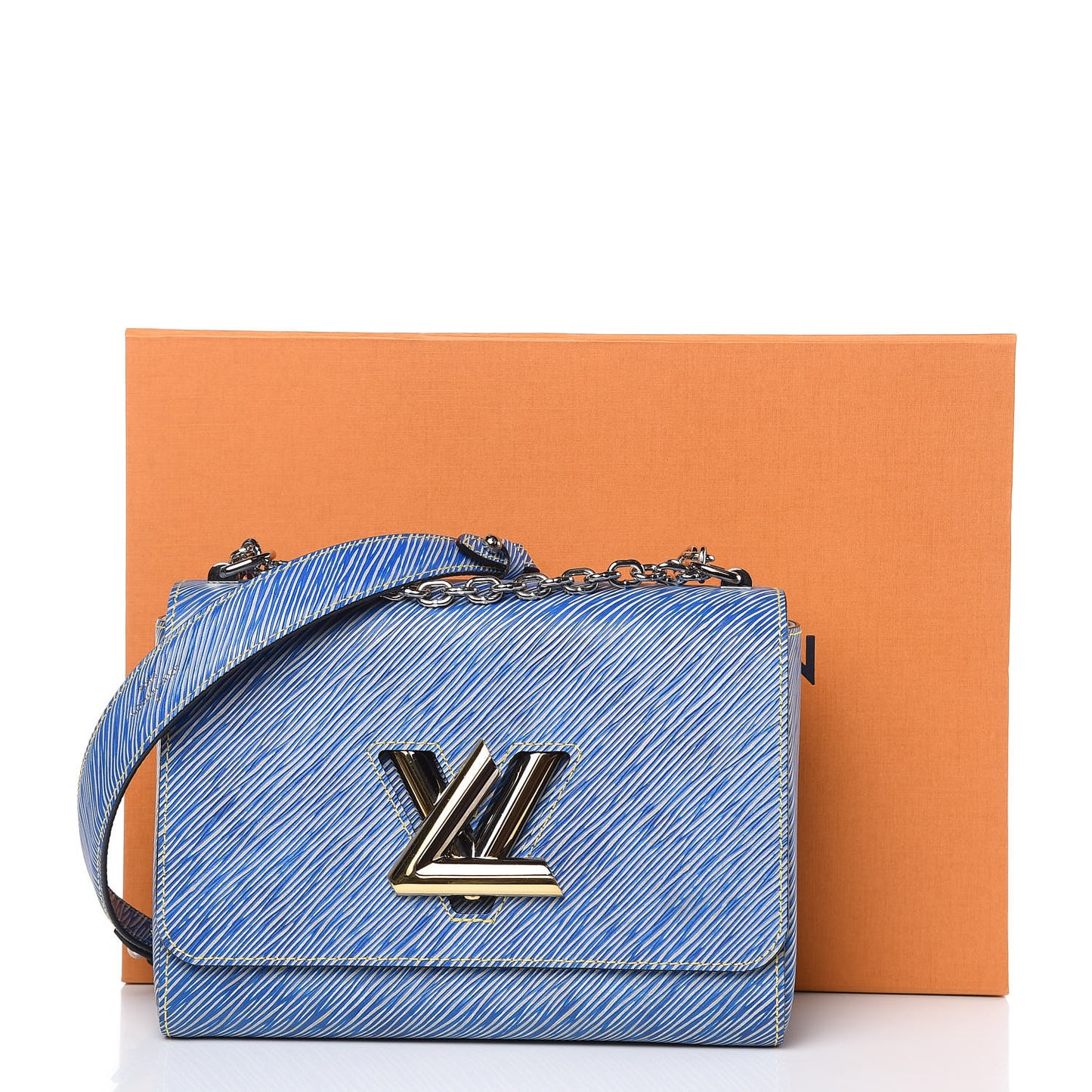 Epi Twist Shoulder Bag MM Denim Light