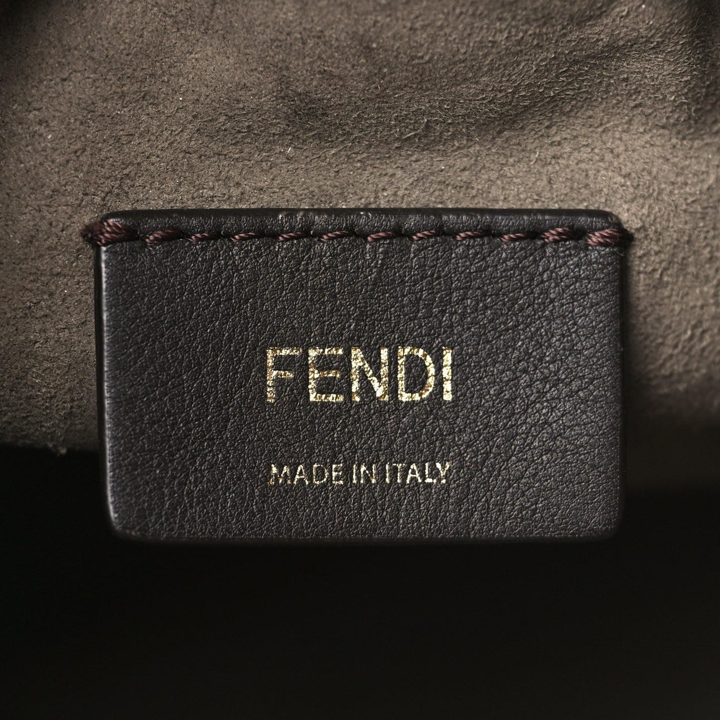 Suede Vitello King F is Fendi Micro FF Mini Mon Tresor Bucket Bag Sigaro Marrone Ebano