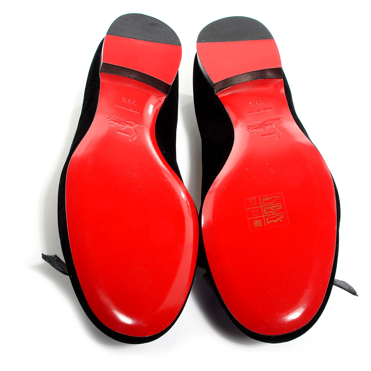 Christian Louboutin Gine Bow-Detailed Velvet Loafers 39.5 Black 4 of 6