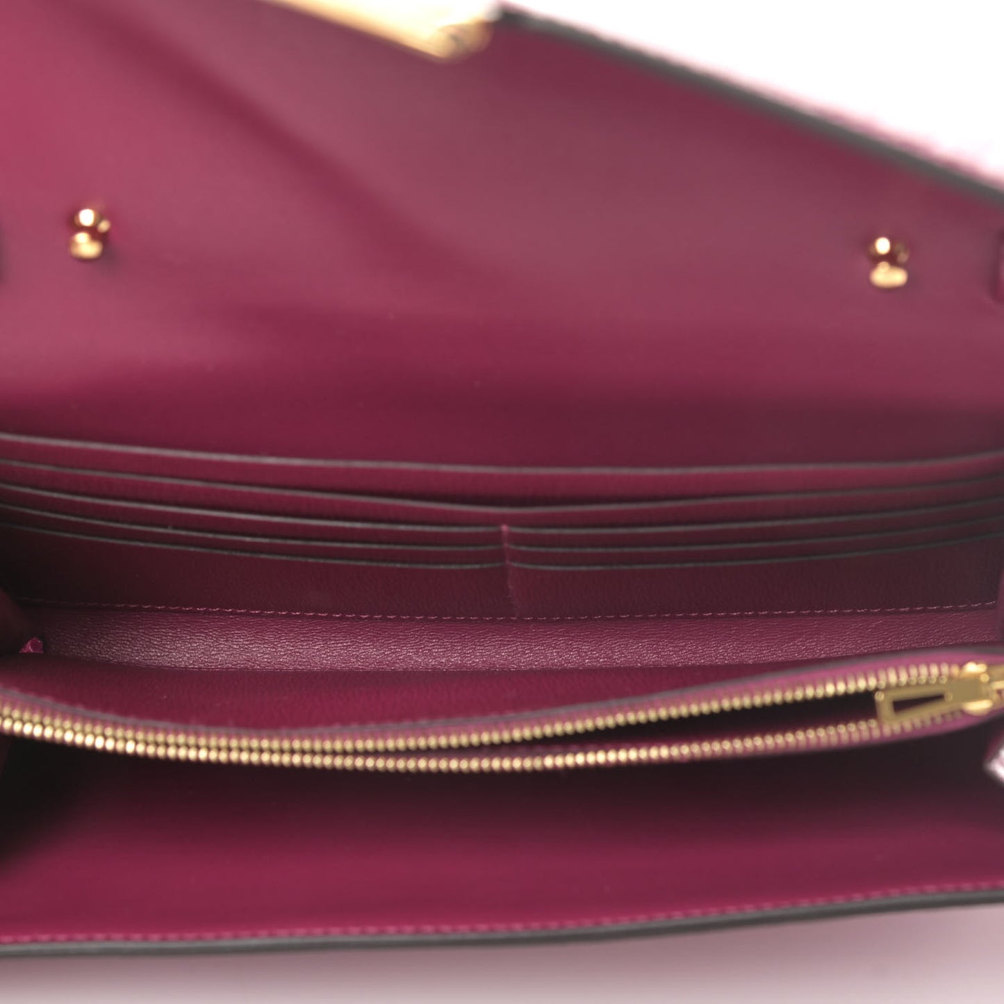 Shiny Alligator Constance Long Wallet To Go Rose Pourpre