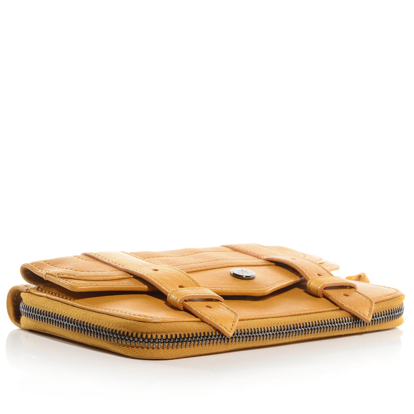 Leather PS1 Large Zip Wallet Mustard