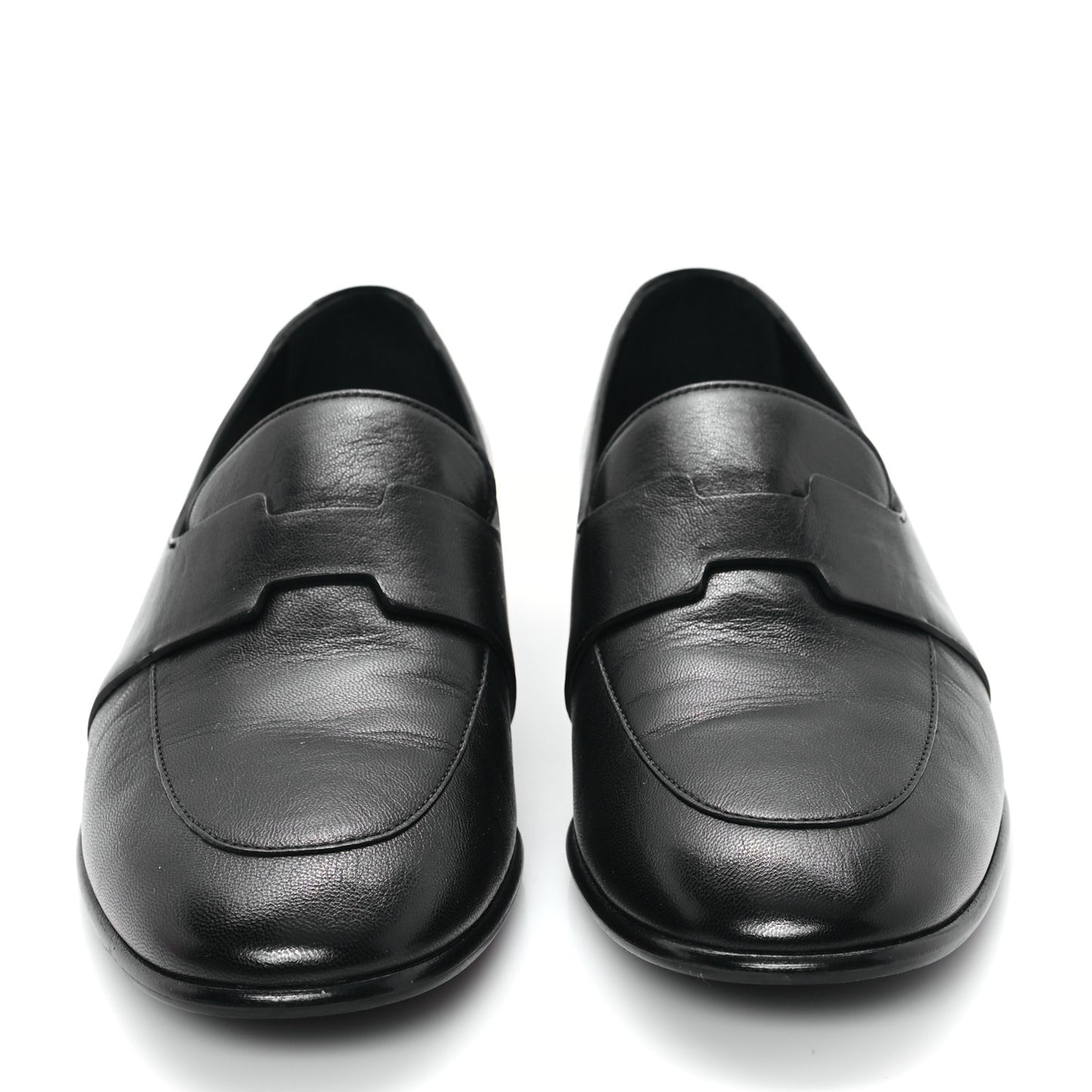 Goatskin Womens Ancora Moccasin Loafers 36.5 Black