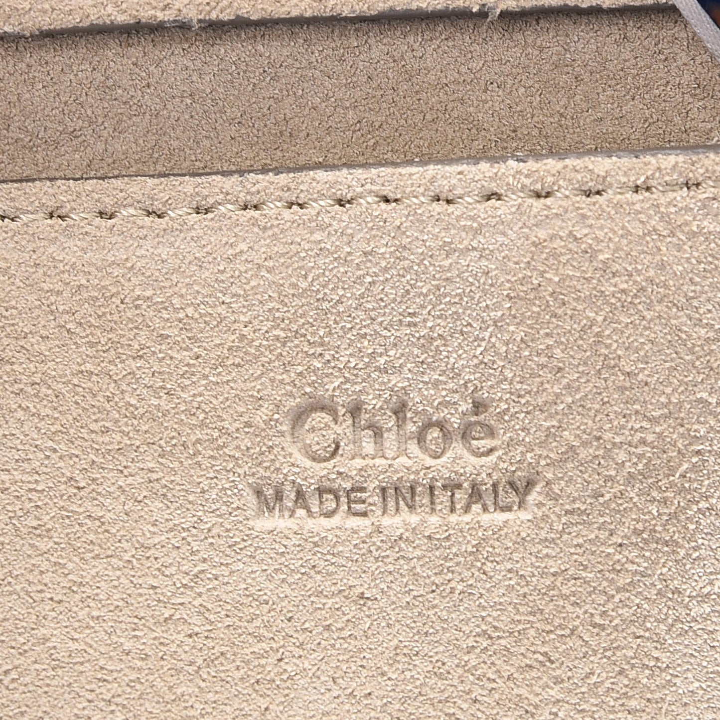 Smooth Calfskin Suede Patchwork Studded Small Pixie Bag Motty Grey