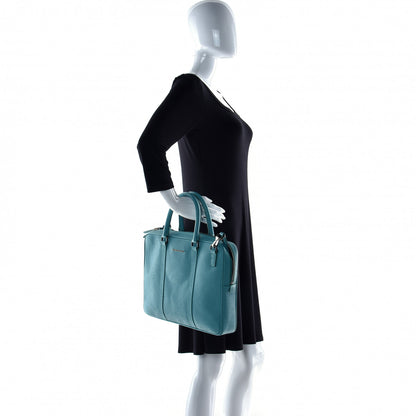 Burberry Textured Calfskin Small Newberg Briefcase Opal Green 3 of 14