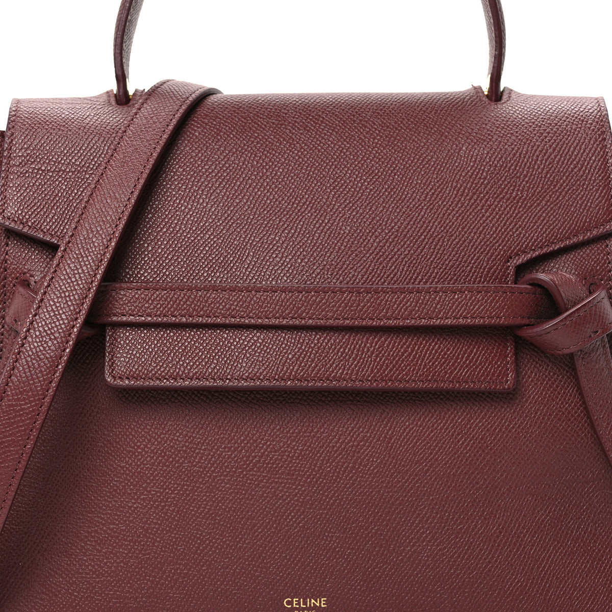 Grained Calfskin Micro Belt Bag Plum