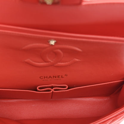 Chanel Lambskin Chevron Quilted Medium Double Flap Red 5 of 10